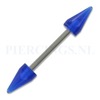 Barbell acryl cones blauw