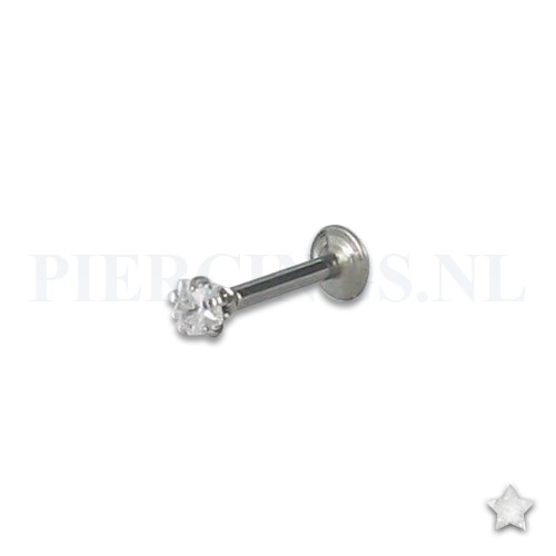 Labret 1.2 mm ster kristal