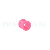 Tunnel siliconen double flared roze 10 mm 11 mm dik
