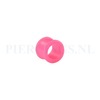 Tunnel siliconen double flared roze 12 mm 11 mm dik